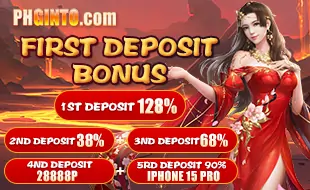 PHGINTO Deposit bonus of 128% on first deposit