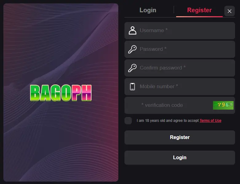 BAGOPH REGISTER PAGE