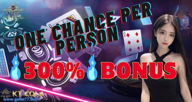 KT COLA Casino 300% One time Deposit Bonus